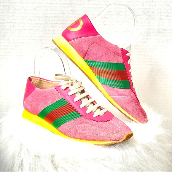 Gucci Shoes - Gucci Pink Classic Tennis Shoe